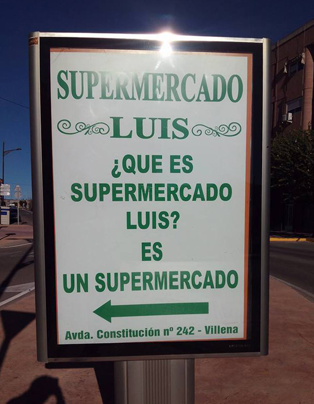 Anuncio gracioso de Supermercado Luis
